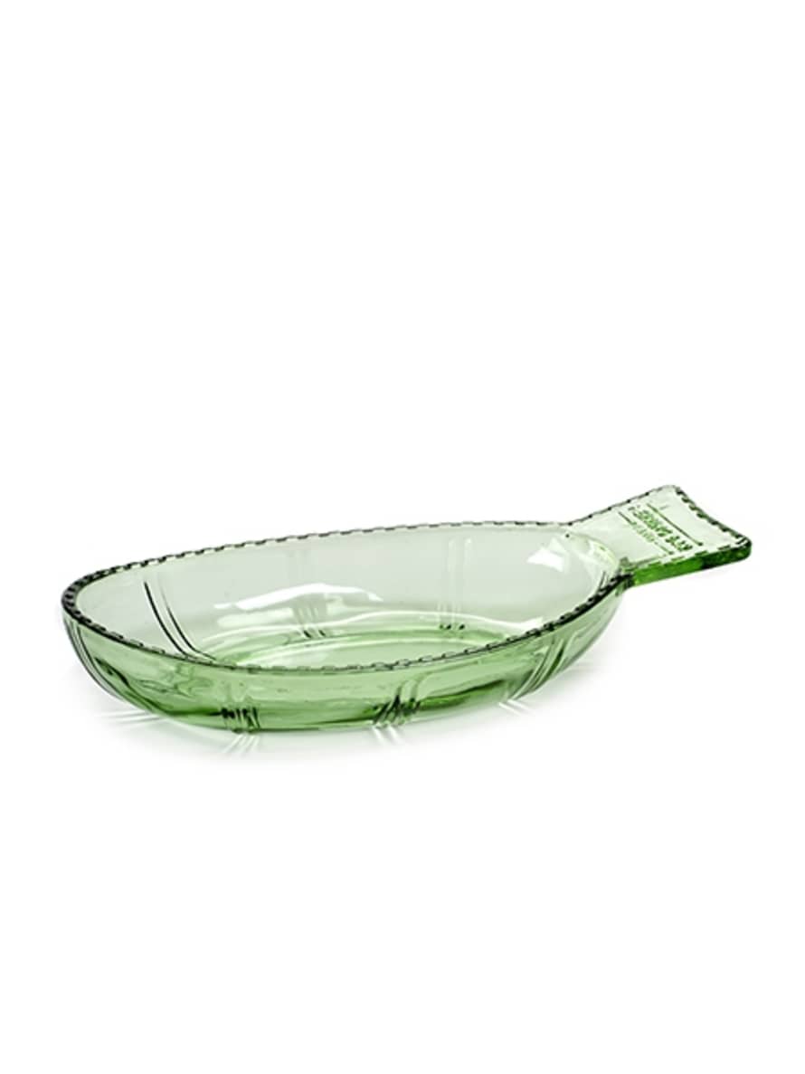 Serax Transparent Green Glass Deep Fish Dish