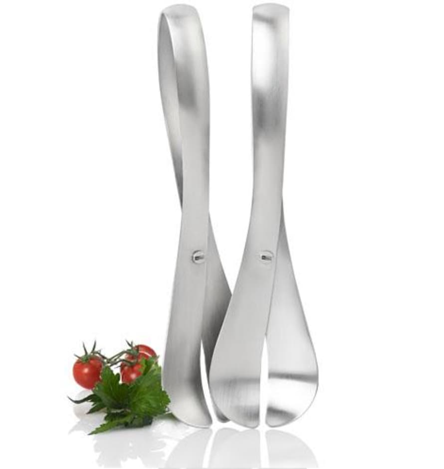 AdHoc Salad Server Curve Two Piece Set Stainless Steel