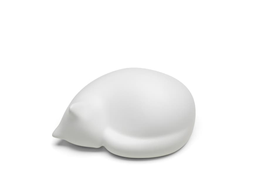Vitra White Resting Cat by Front