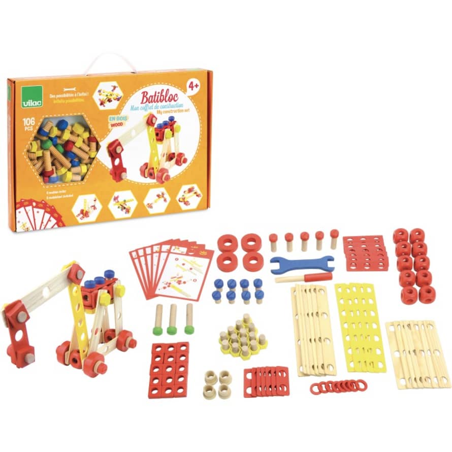 Vilac 106 Pieces Wooden Construction Set