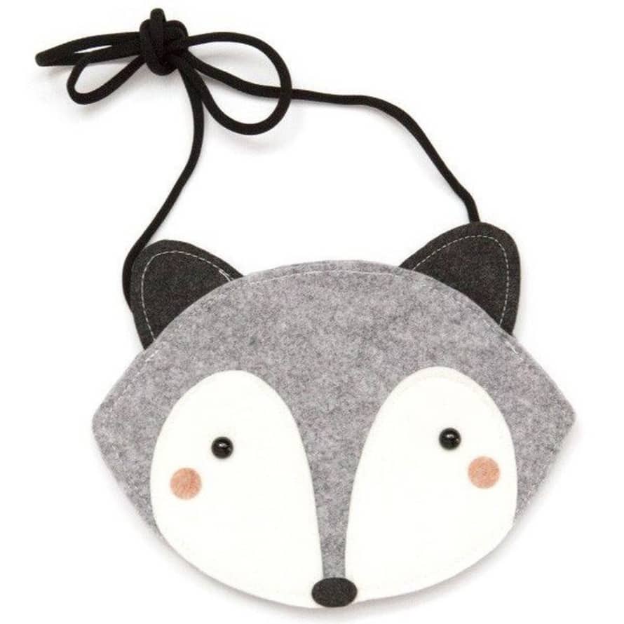 Mini Dressing Gray Felt Waschbar Childrens Bag