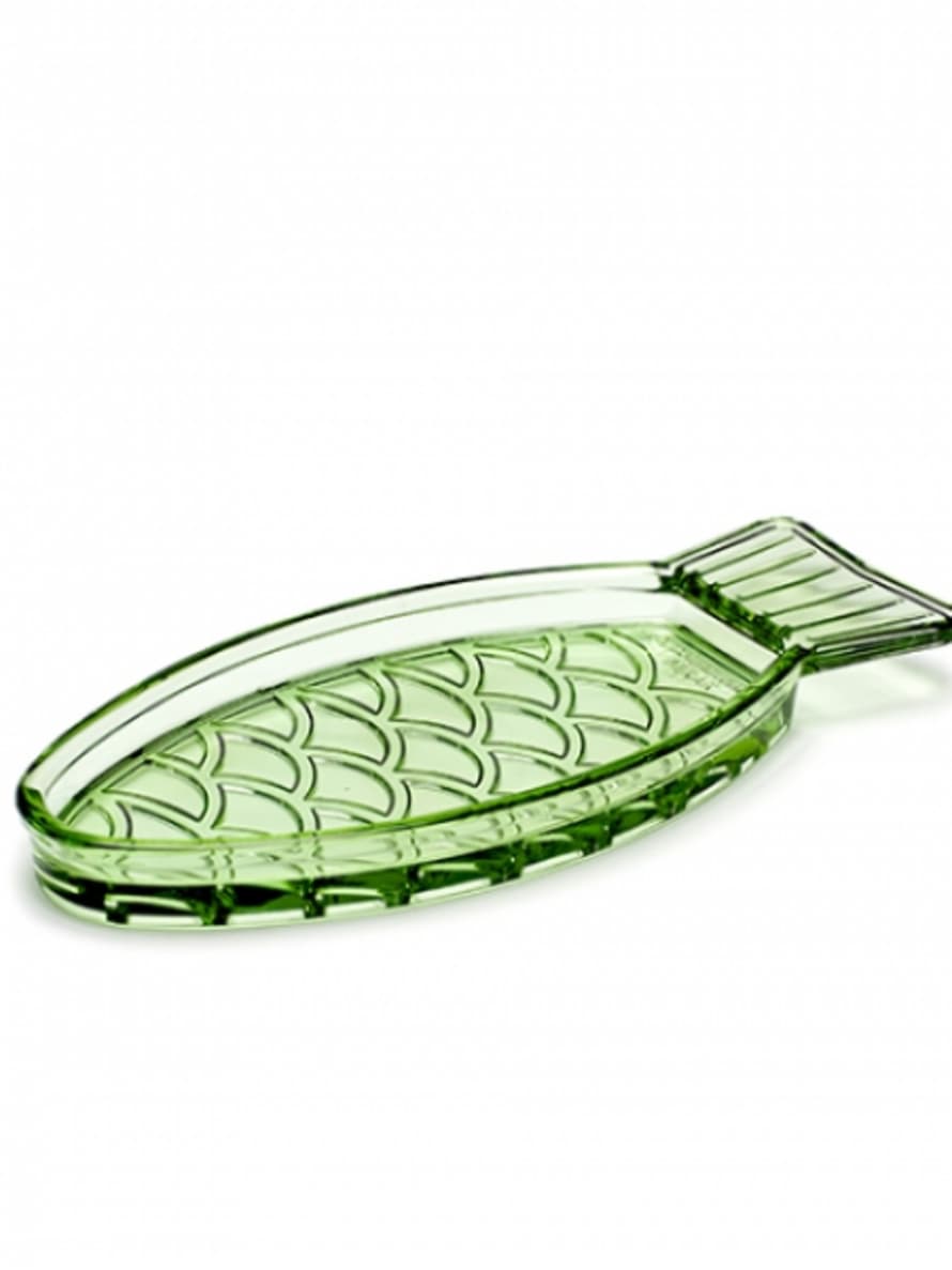 Serax Small Transparent Green Fish Dish