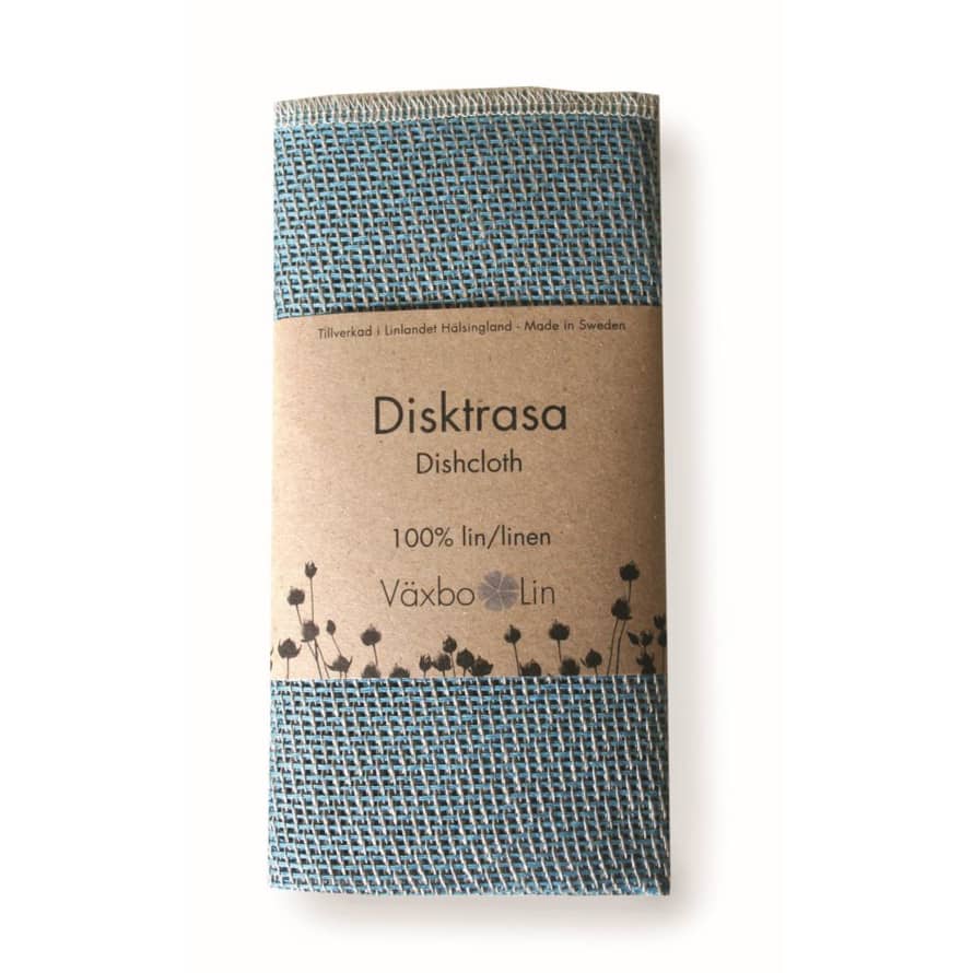 Vaxbo Lin Turquoise Linen Tea Towel