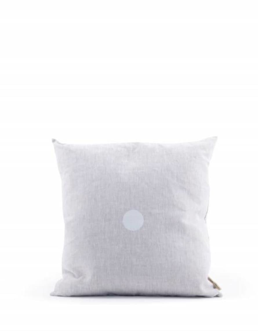 Monk & Anna Blue Square Woven Linen Cushion