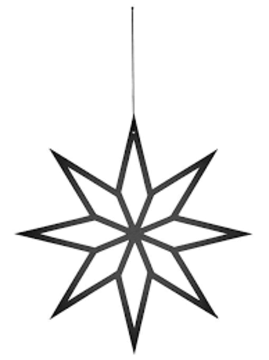 Nordal ornamental jewelry wood star 30cm black