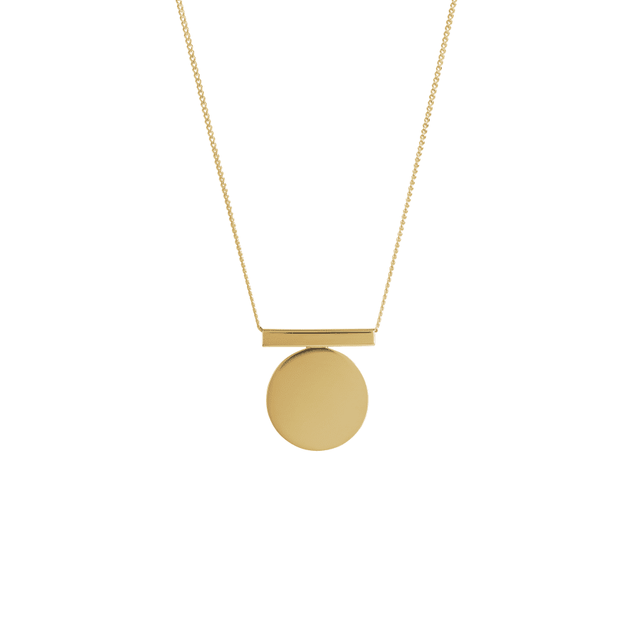 Buff Gold Full Circle Necklace