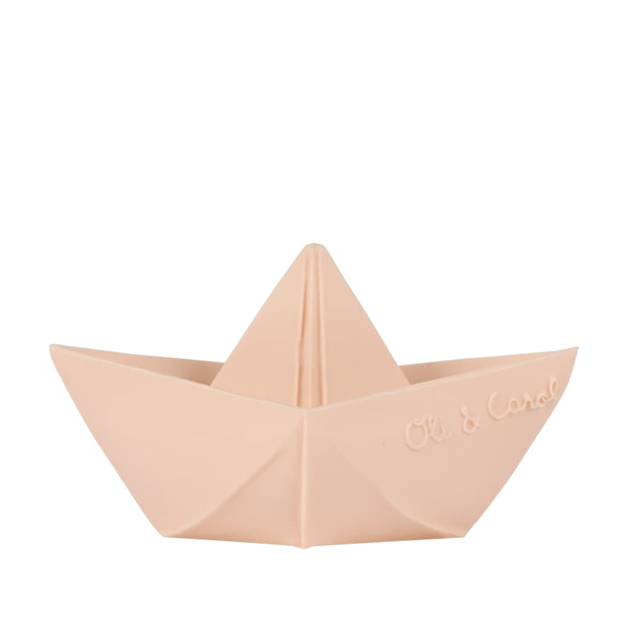 Oli&Carol Nude Rubber Origami Boat Bath Toy