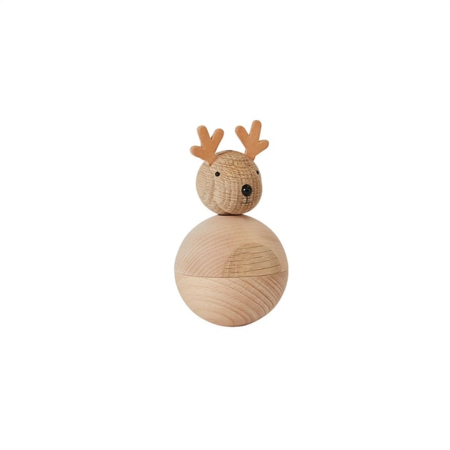 OYOY Wood Nature Rudolf Christmas Figure
