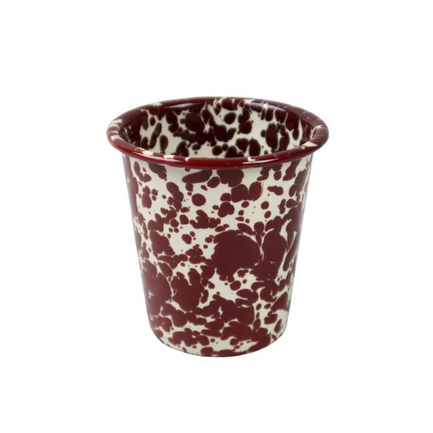 Crow Canyon Home Enamel Splatterware Tumbler - Burgundy