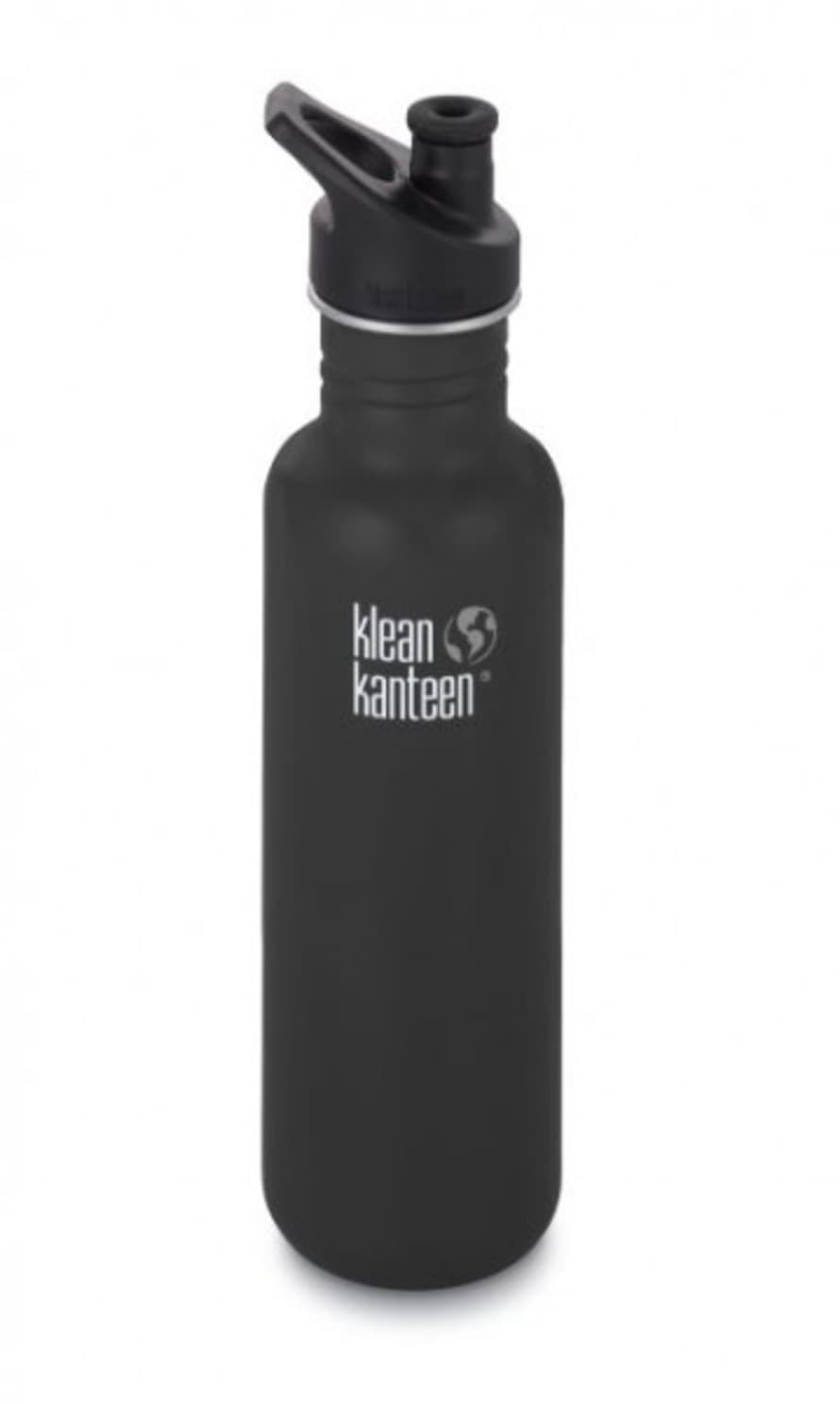 Klean Kanteen 800ml Shale Black Stainless Steel Classic Single Walled Bottle with Sport Cap