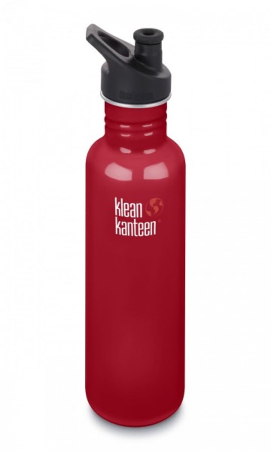 Klean Kanteen 800ml Mineral Red Stainless Steel Classic Single Walled Bottle with Sport Cap