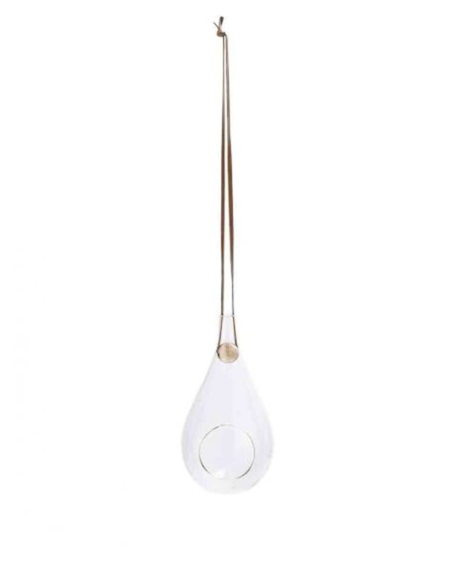 Bloomingville Glass Hanging Tear Drop Flowerpot