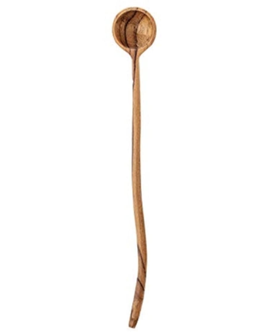 Bloomingville Teakwood Handcrafted Long Handle Coffee Spoon