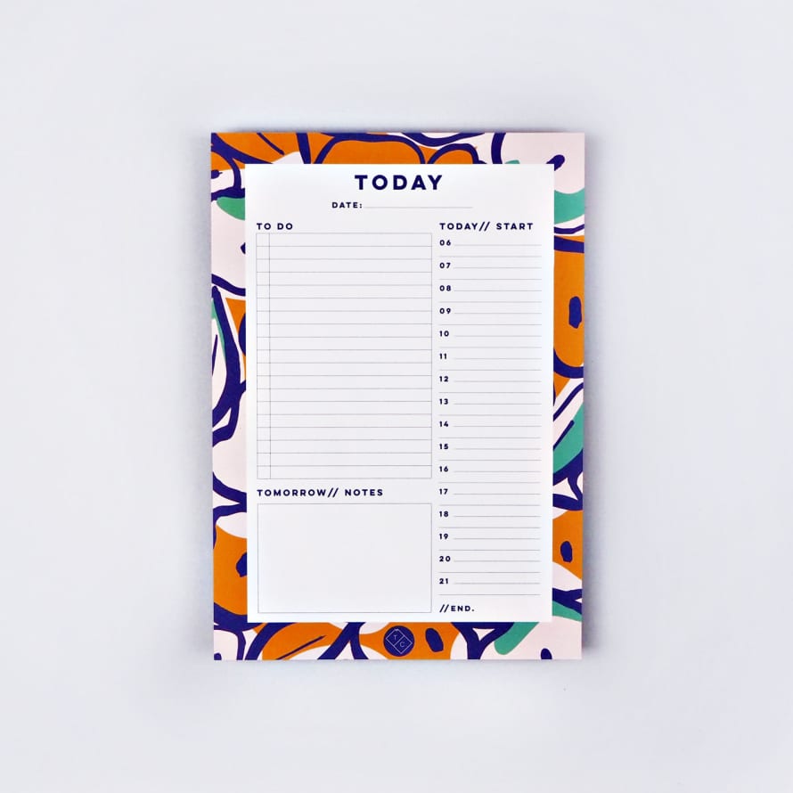 The Completist INKY FLOWERS DAILY PLANNER PAD