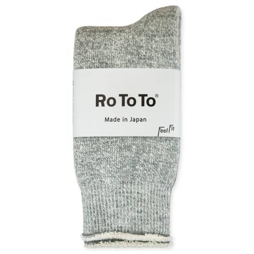 RoToTo Grey Double Face Merino Wool Socks