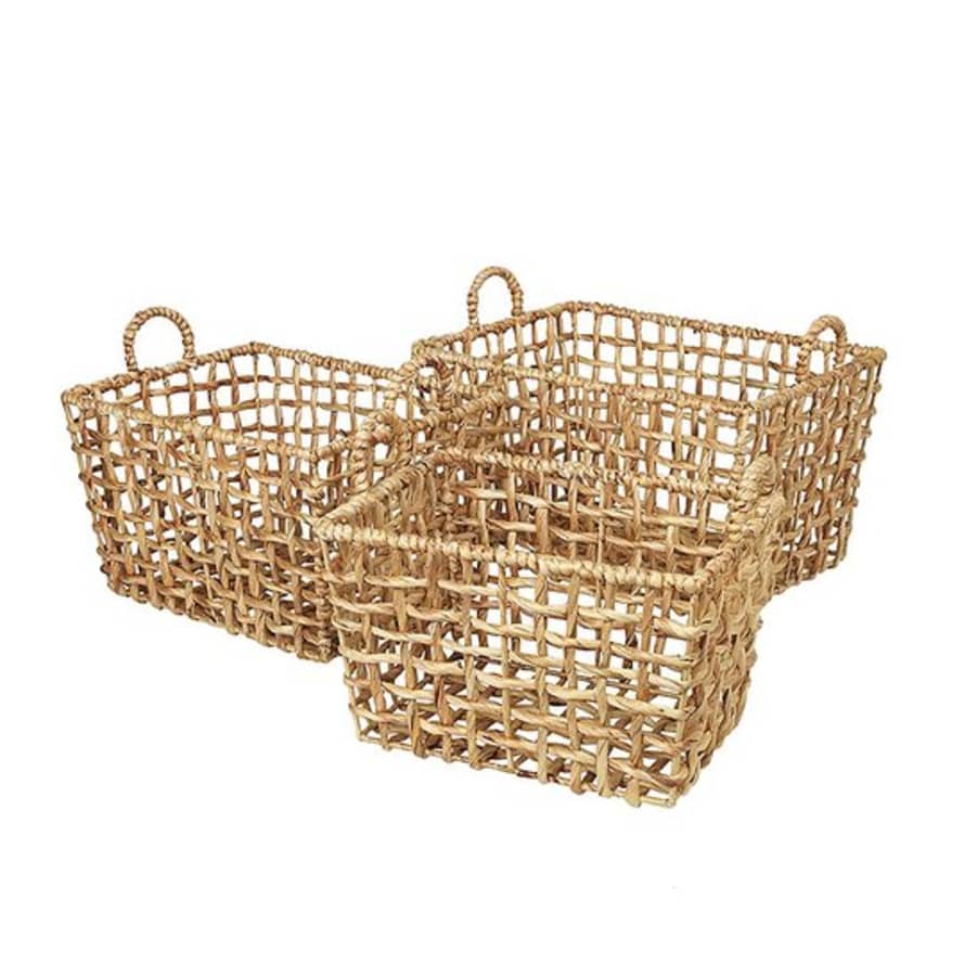 Broste Copenhagen Set Of 3 Sea Grass Baskets