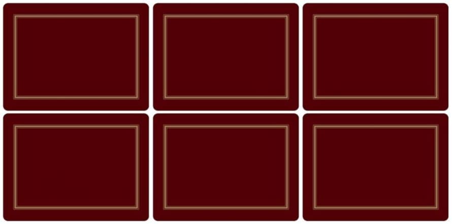 Pimpernel Set of 6 Classic Burgundy Placemats