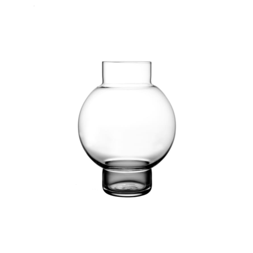 Skufs Glasbruk Small Clear Tokyo Candlestick Vase