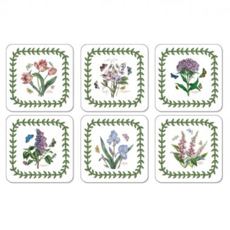 Pimpernel Set of 10.5 x 10.5cm Portmeirion Botanic Garden Coasters