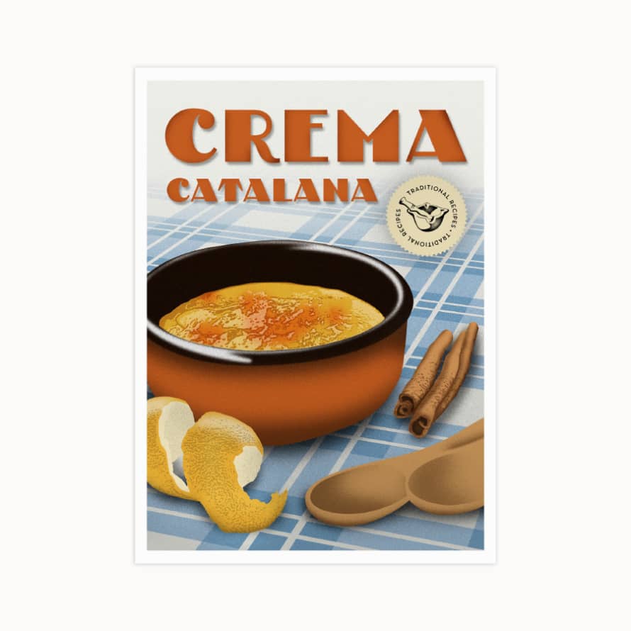 casa atlantica Crema catalana - Traditional recipes postcards