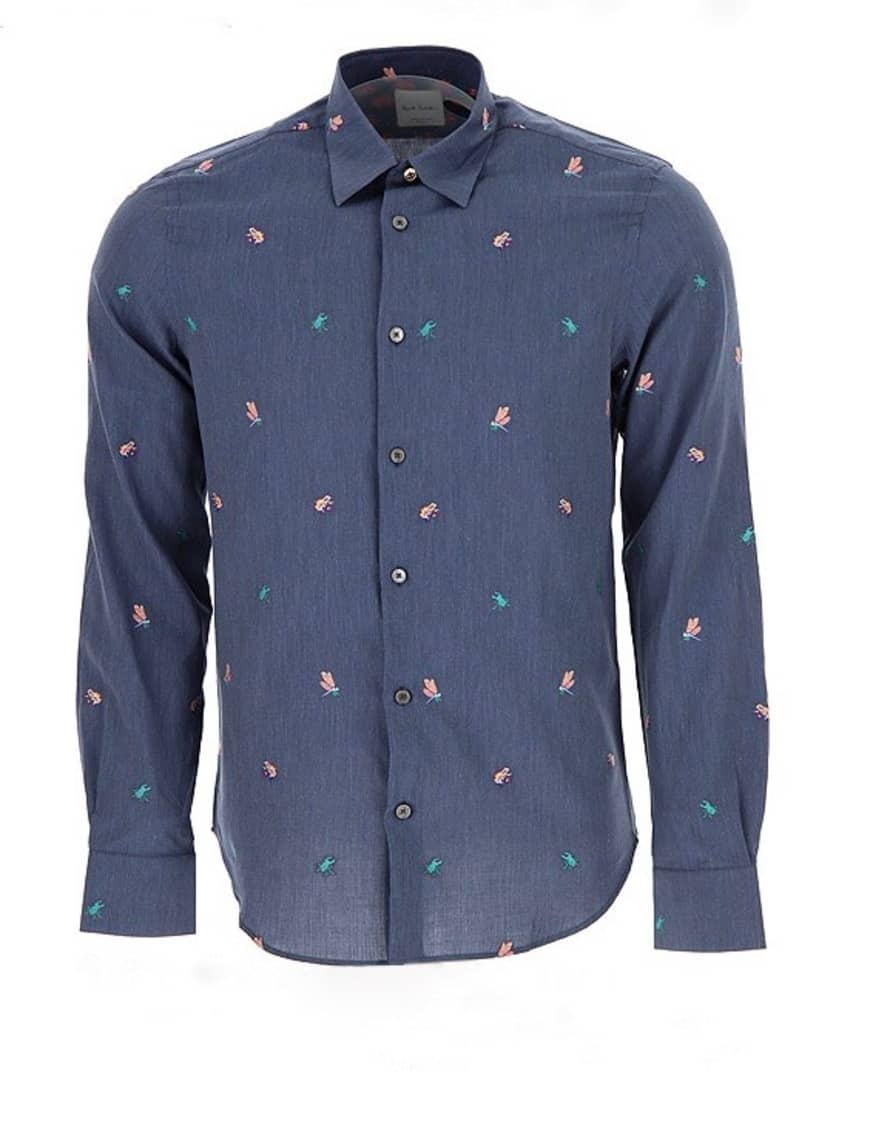 Paul Smith Men´s Blue Dreamer Motif Shirt