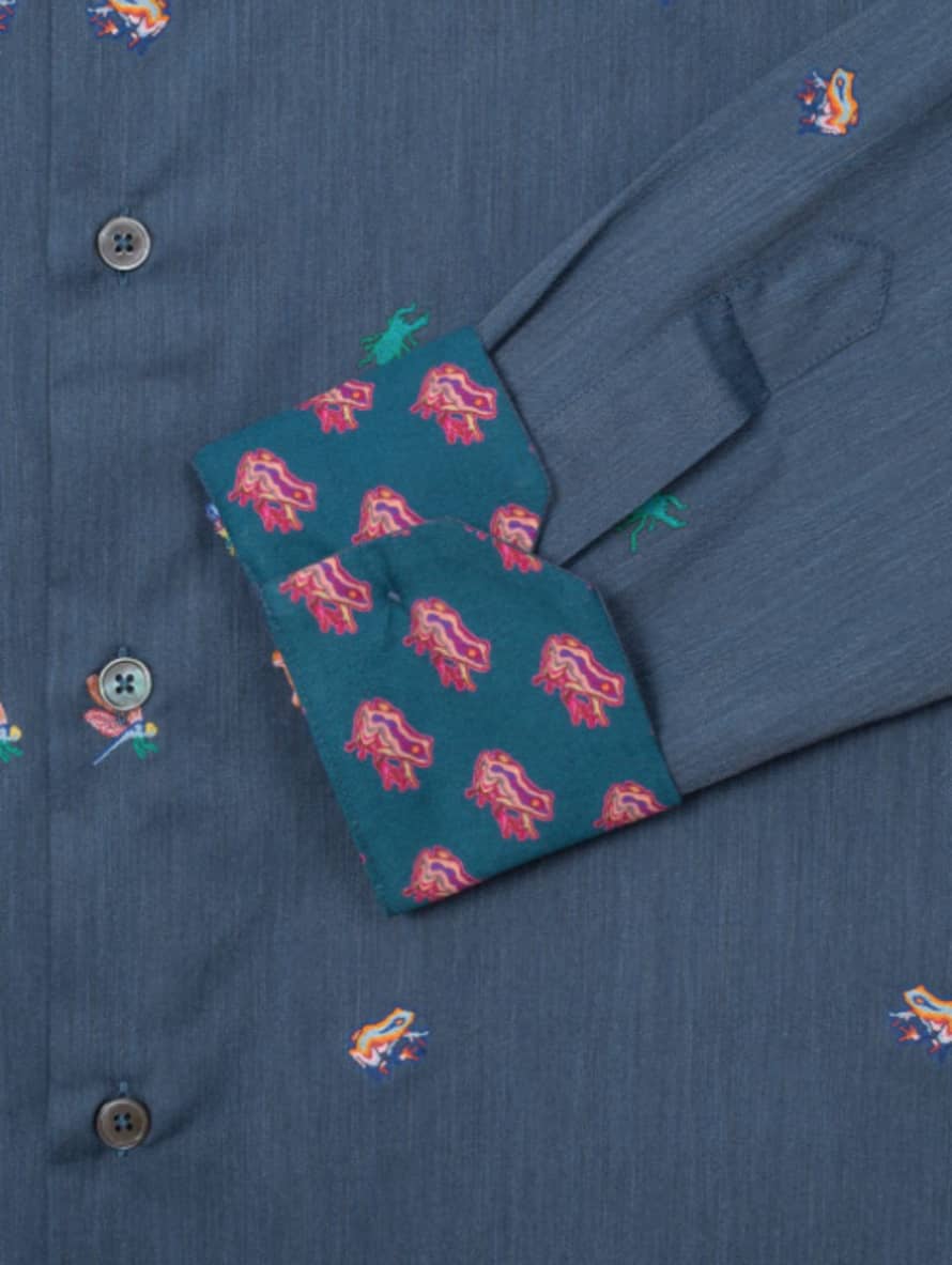 Trouva: Men´s Blue Dreamer Motif Shirt