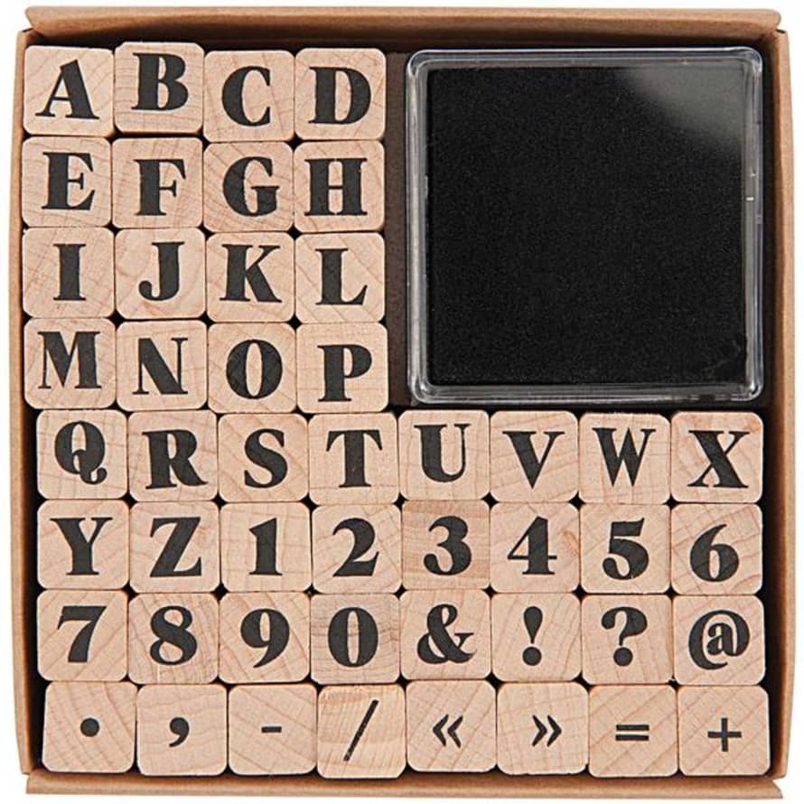 Paper Poetry Serif Alphabet Stamp Set