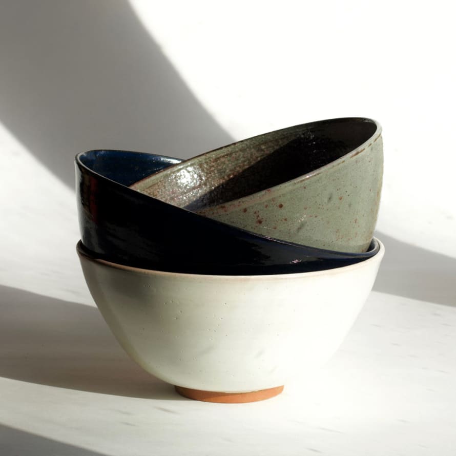 Gaëlle Le Doledec Glazed stoneware ramen bowl D 17cm / green