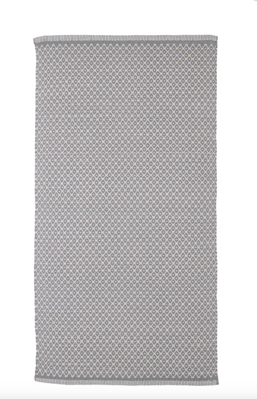 Trouva: 70x130 Light Grey Rhombe Design Carpet