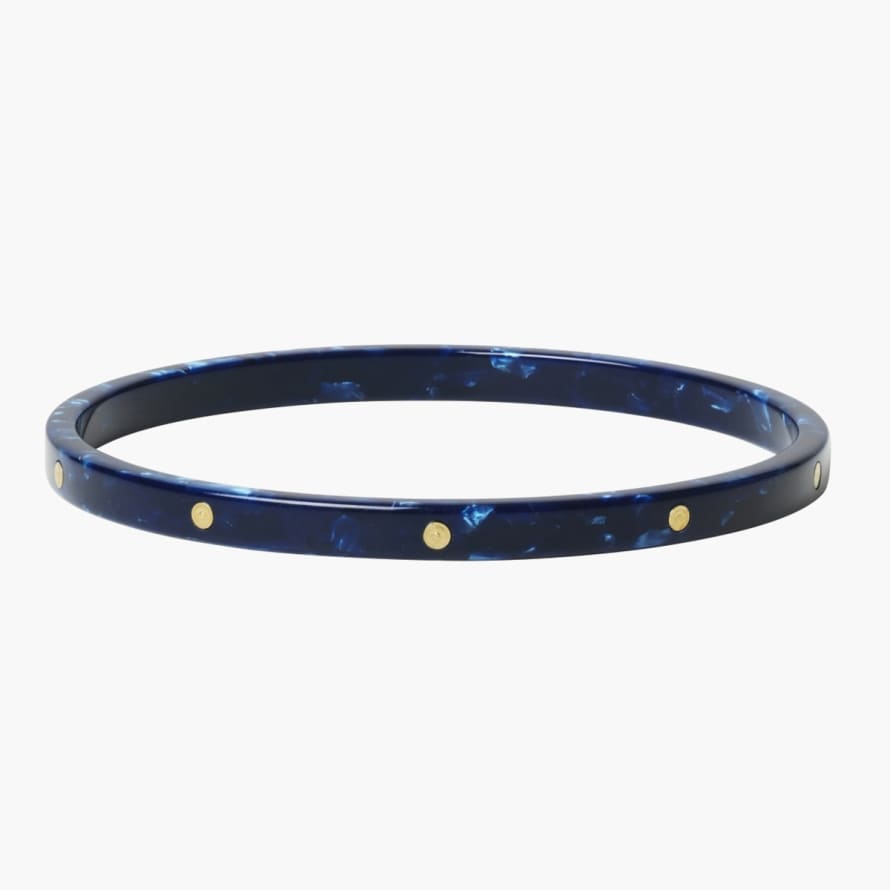 Aym Anahid Alaska Navy Stud Bangle 