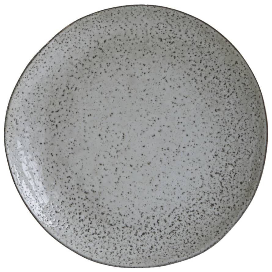 House Doctor Grey Blue Rustic Plate