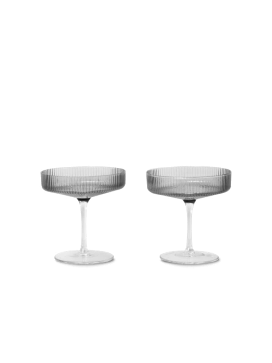 Ferm Living Ripple Champagne Glass