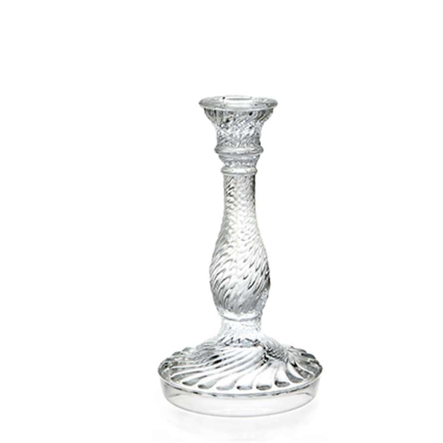 Van Verre Clear Glass Twist Candlestick