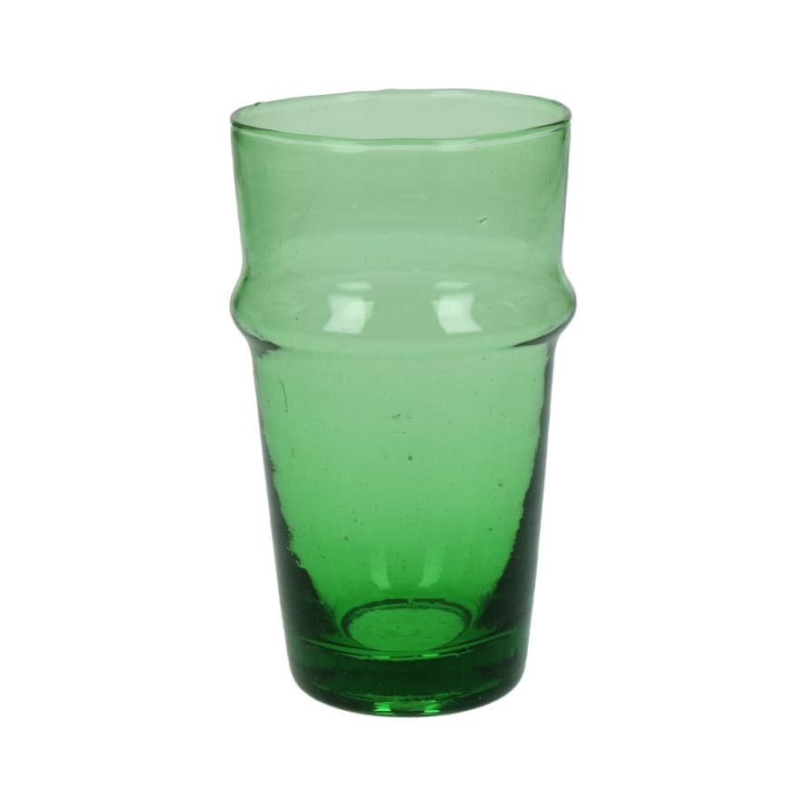Pomax Set of 6 green glasses, L 7,4 X W 7,4 X H 13 CM