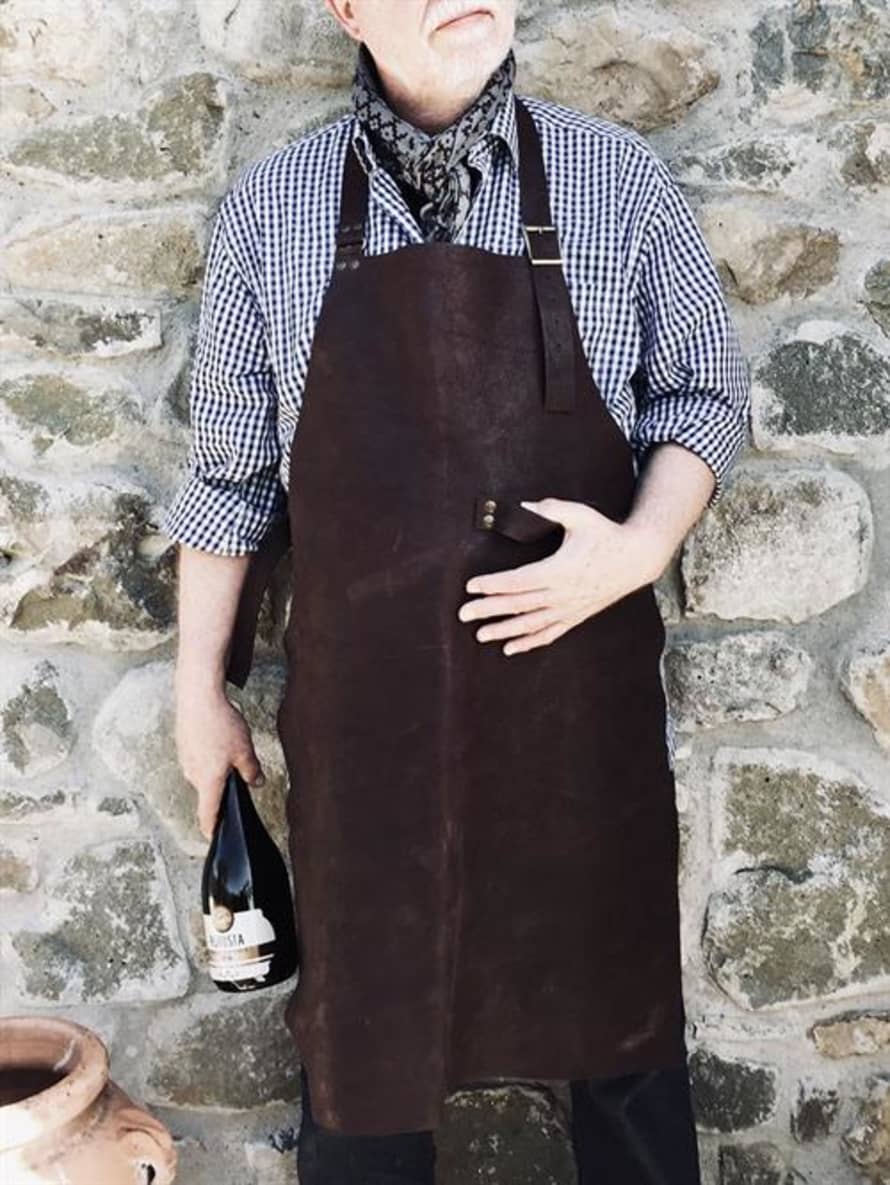 Made by Mama Dark Brown Leather Apron