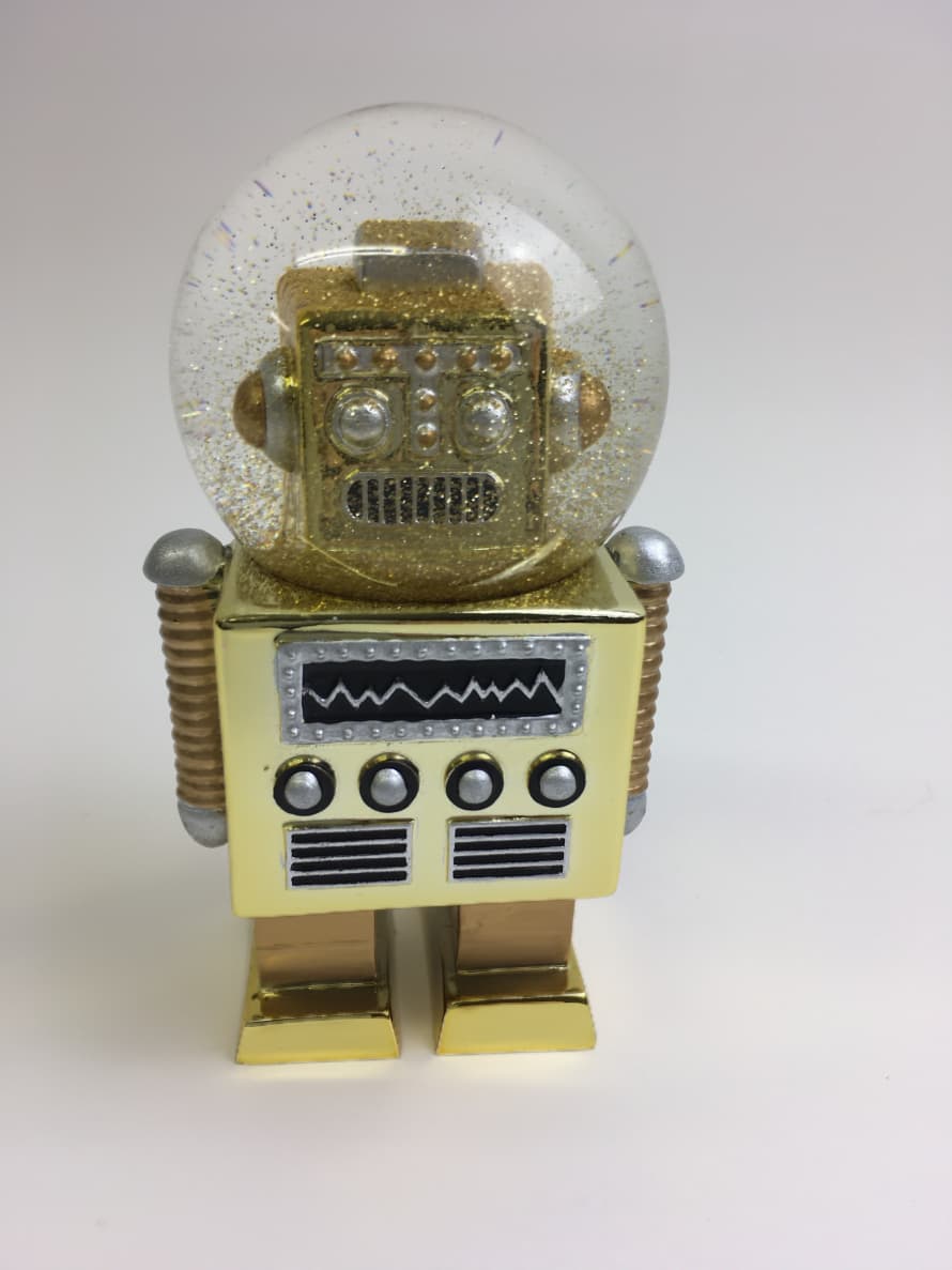 Donkey Products Snowglobe Robot Gold