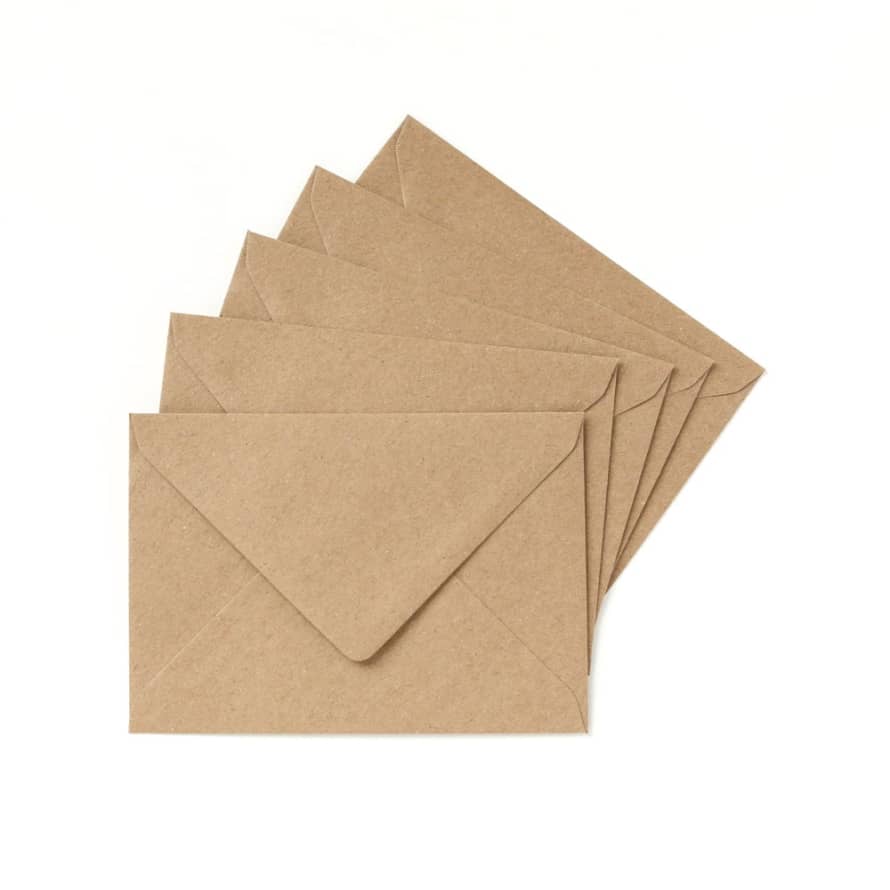 CINQ MAI Set of 5 16 x 11.3cm Kraft Envelopes