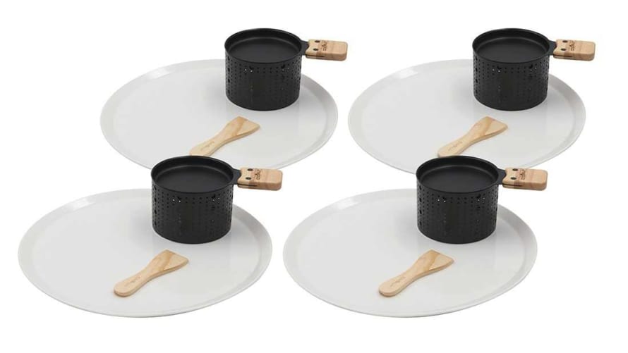 Cookut Set 4 Raclettes with Candle On Plate