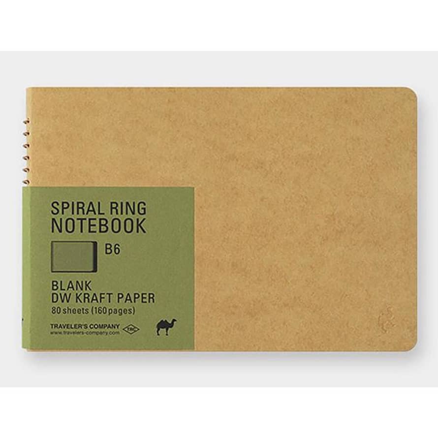 Traveler's Company Spiral Ring Notebook B6 DW Kraft