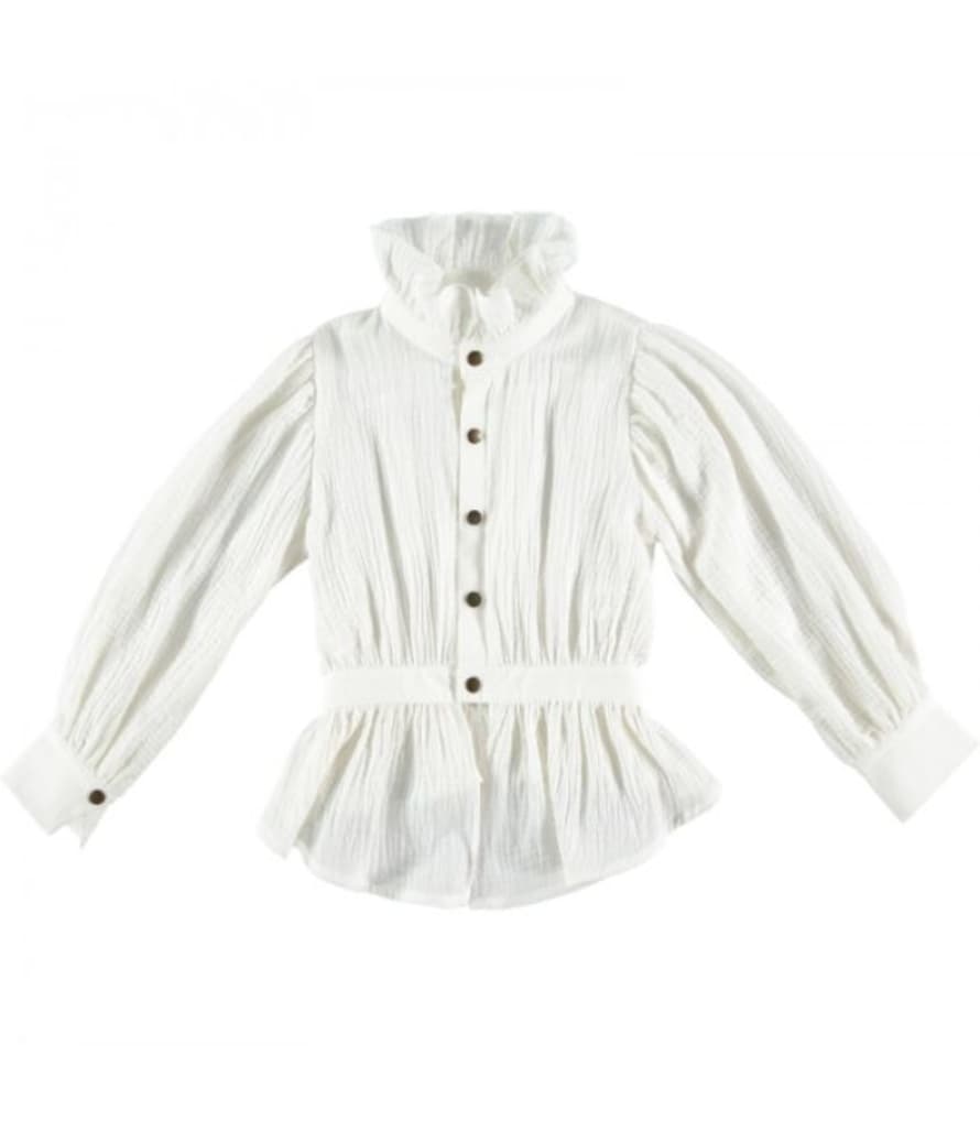 Belle Chiara Off White Hammershoi Blouse for 10 to 12 Year Girls