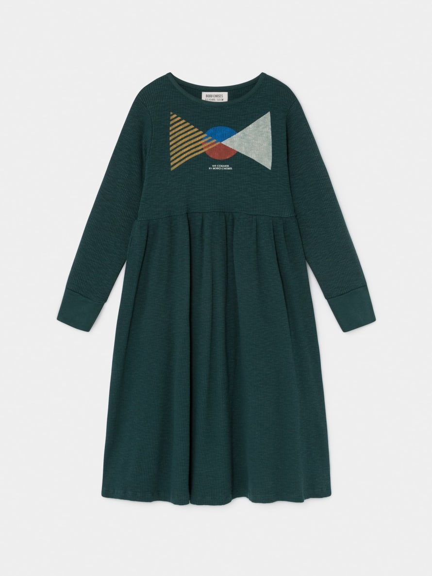 Bobo Choses Green Flags Jersey Dress