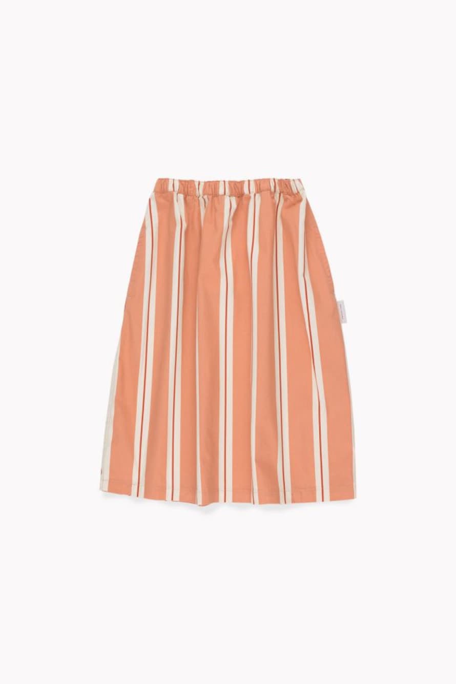 Tinycottons Terracotta Retro Stripe Long Skirt
