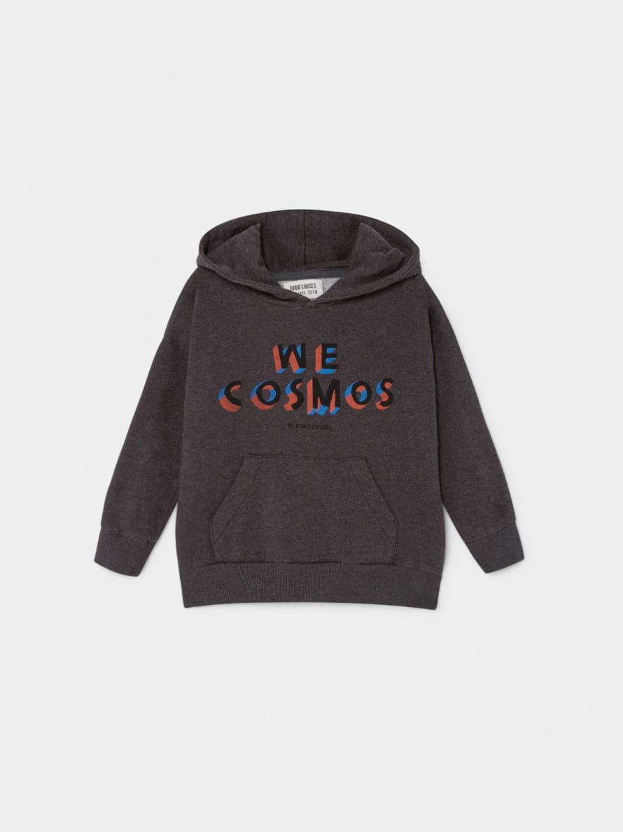 Bobo Choses Gray Hooded Cosmos Sweatshirt