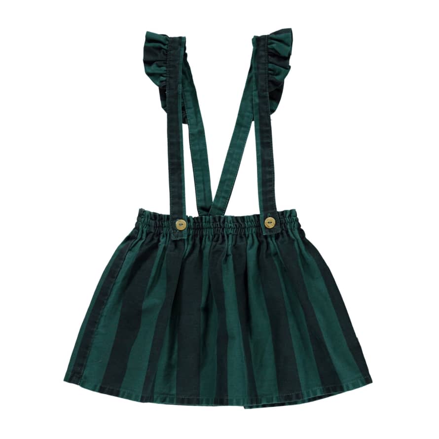 Piupiuchick Washed Emerald & Grey Skirt with Straps