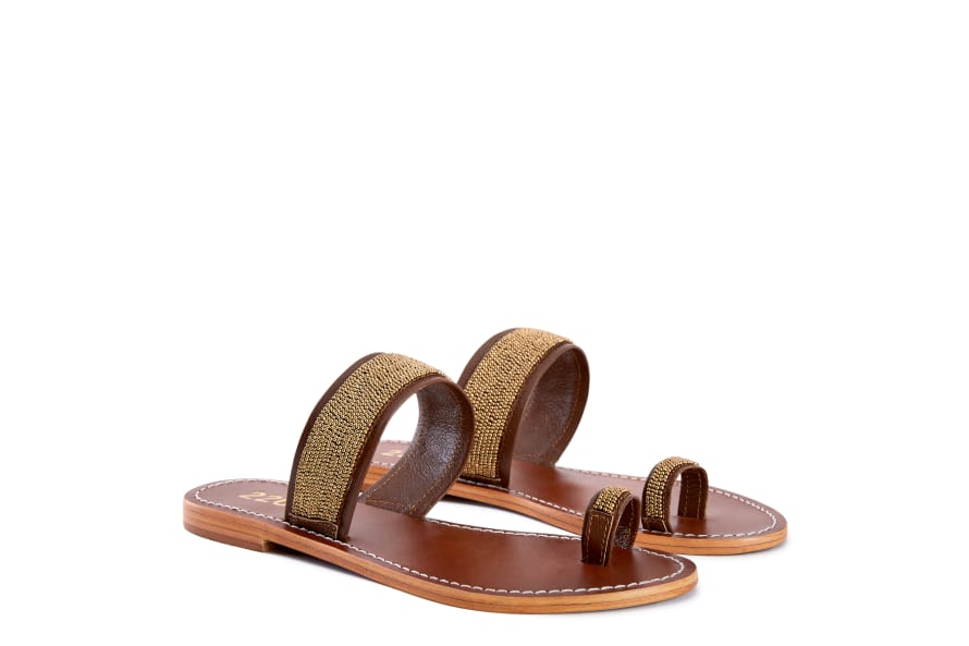 220V Madras Leather Sandal