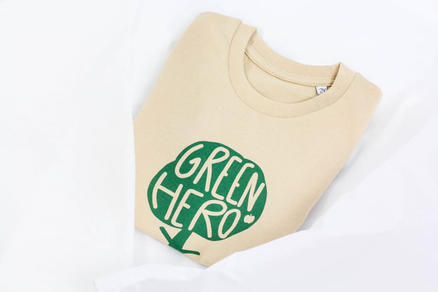 LION ET AVOCAT Organic Cotton Kids T-Shirt - Green Hero
