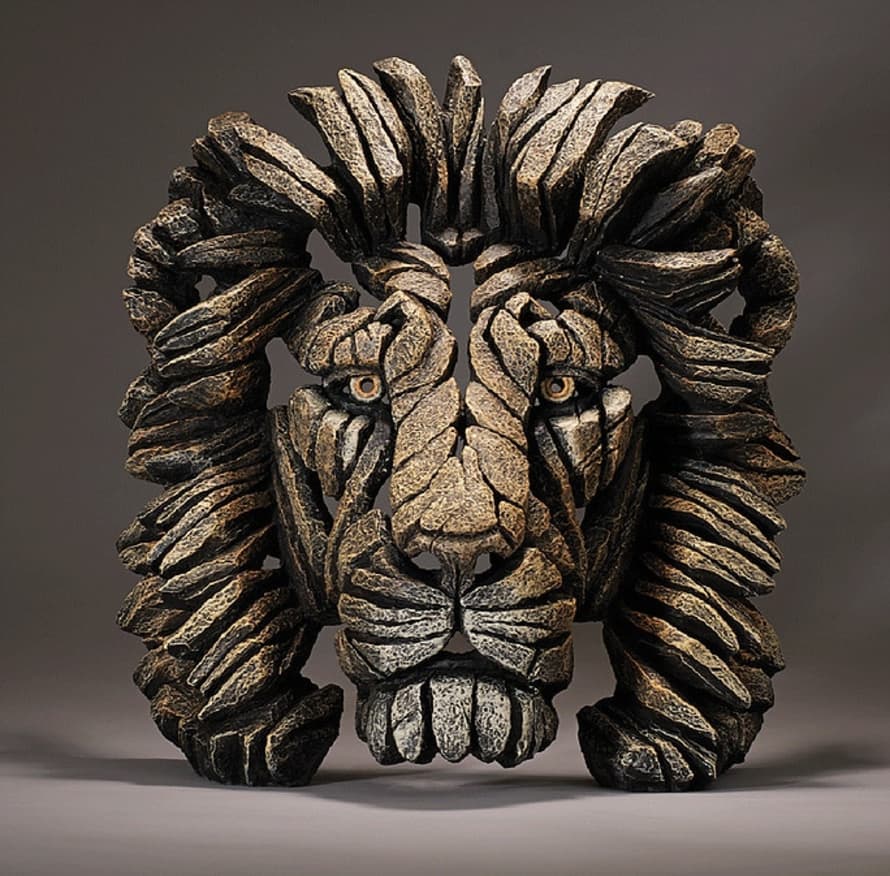 Edge Lion Bust Savannah Sculpture By Matt Buckley