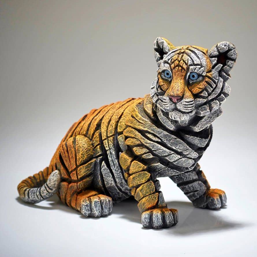 Edge Tiger Cub Sculpture By Matt Buckley