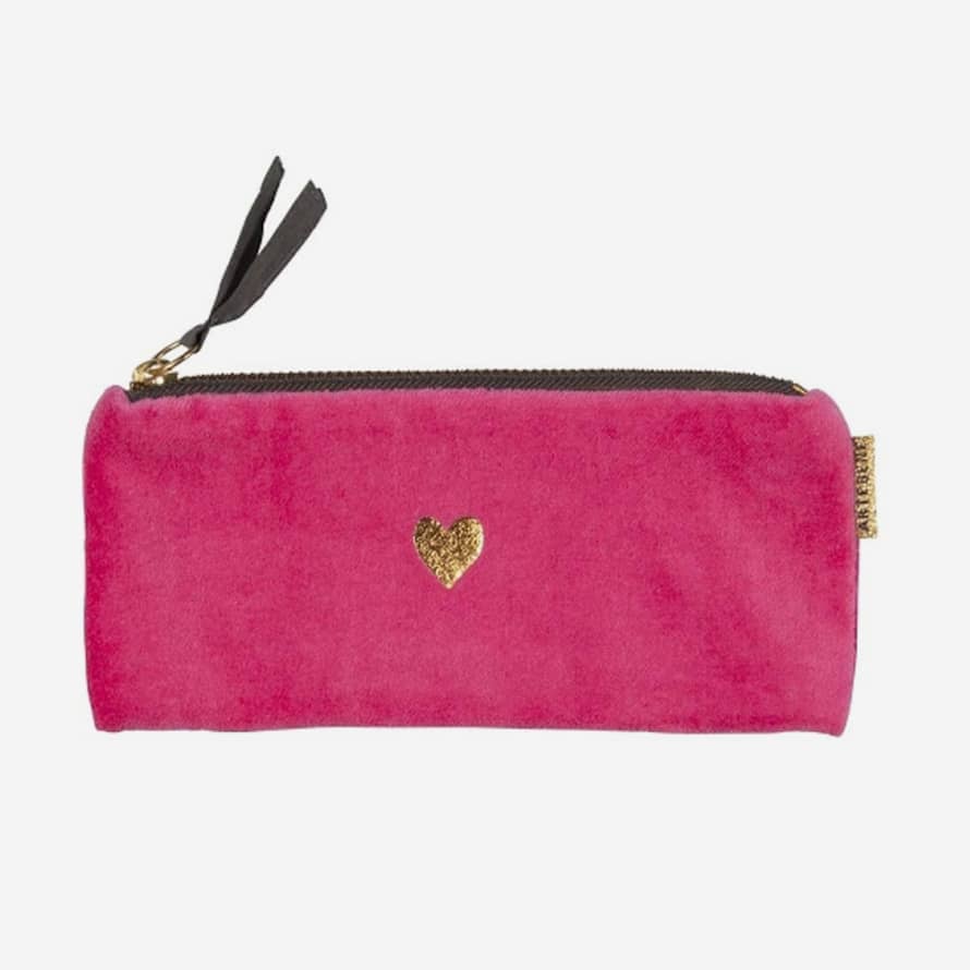 ARTEBENE Pencil Bag Pouch Clutch Pink