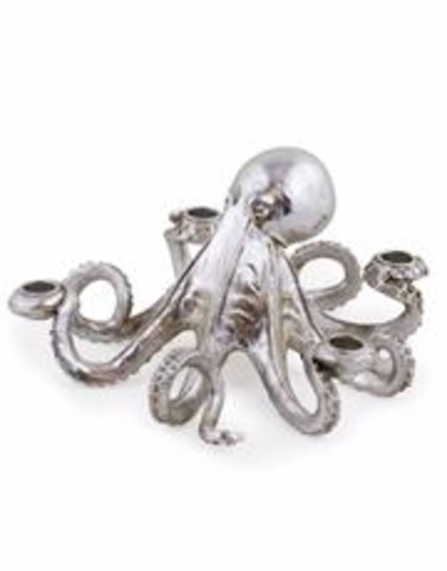 MOR Interiors Octopus Candle Stick Holder Silver